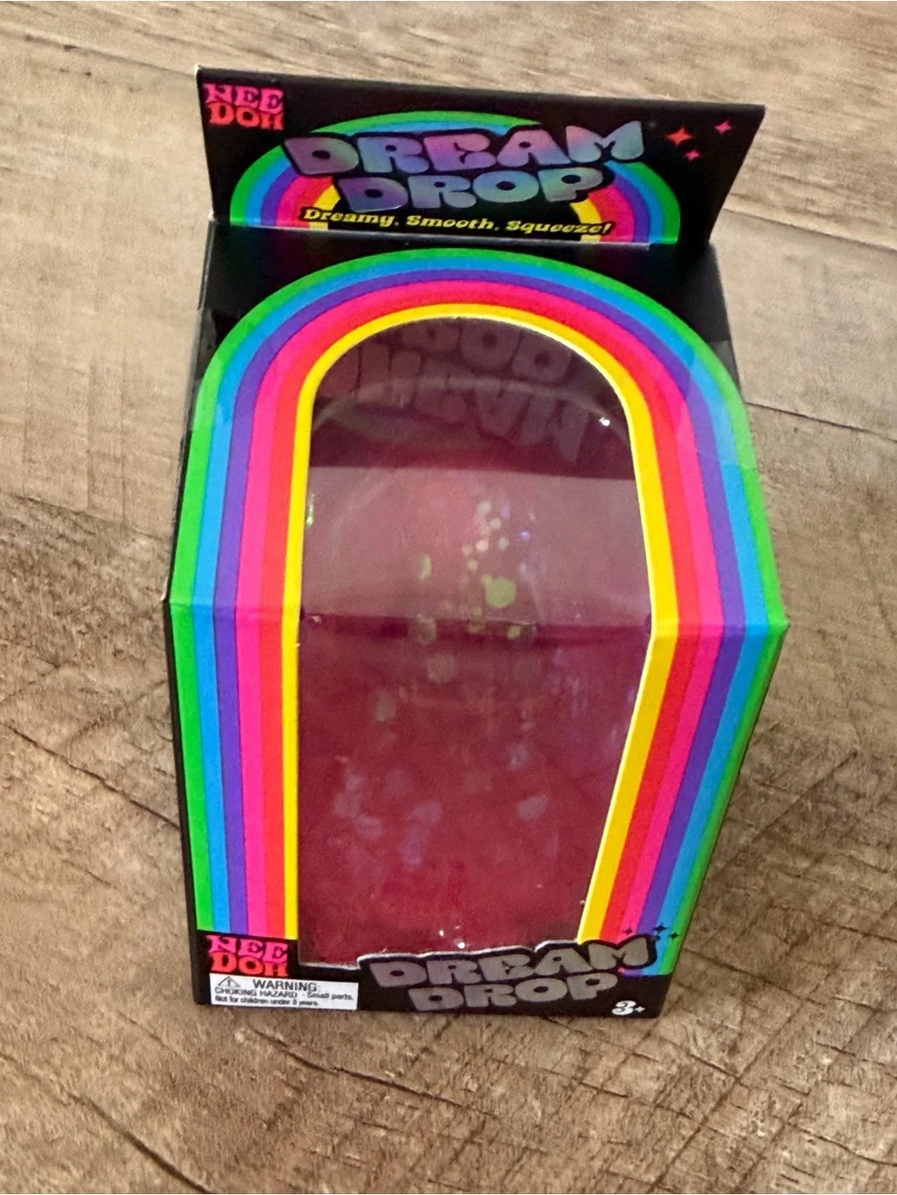 NWT Authentic NeeDoh Dream Drop - pink glitter Viral Squishy Fidget Toy